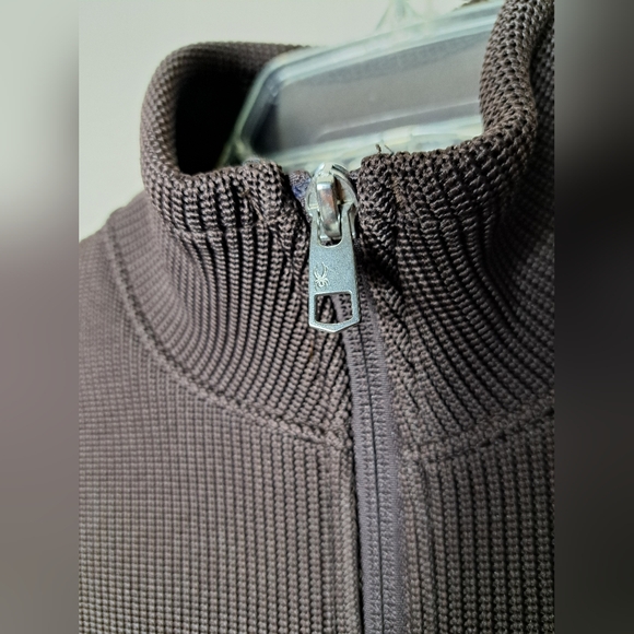 Spyder Core Zip Up Brown Sweater Jacket Size Small Women's - Zippered Pockets - Picture 4 of 15